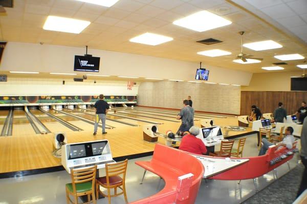 You can watch your favorite sport team games while bowling at Sunset Bowl at 2015 North Lewis in Waukegan.