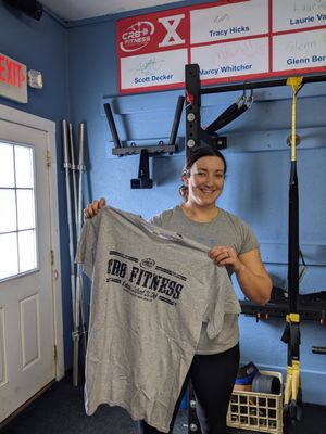 shout it out for Keaghan earning her first shirt at Cr8 Fitness