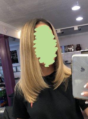 Didn't want to show my face but wanted to show this amazing hair cut!!