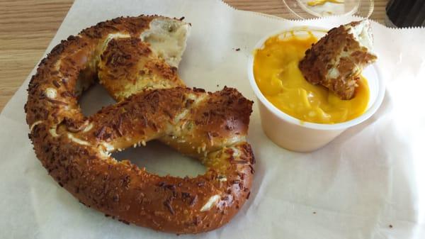 Jalapeno and cheese pretzel