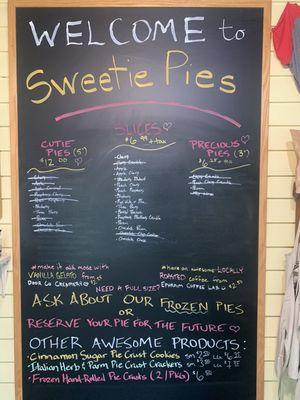 Pies of the day... get there early for better selection!