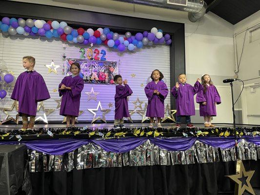 graduation for pre-k class. big event and accomplishment for the kiddos.