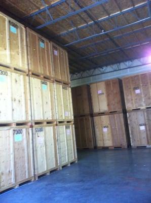 Vault storage. Keeps our client's contents protected from temperature changes, pests, odors, and other contaminates.