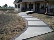 Winding Concrete Sidewalk