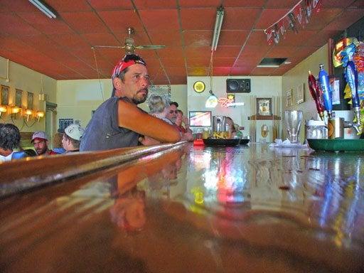 This guy caught me taking this picture, but he was cool with it once I explained how I was keeping a journal of bars I visited.