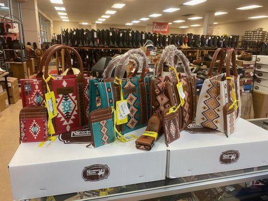 More selection of Wrangler purses. Mom would love it ! 15 % off.