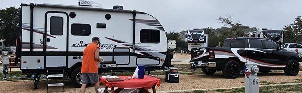 Grilling on top of the hill rv park