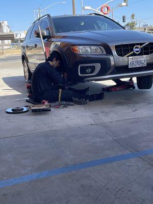 Brake rotors and pads replaced