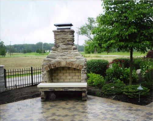 Outdoor fireplace.  Wood burning or gas.  You pick!