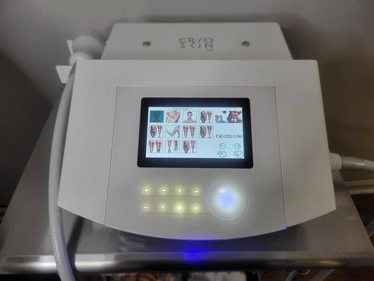 Our Cryoskin device has settings for men and women, and used for our Cryo services such as: slimming, toning, & facials.