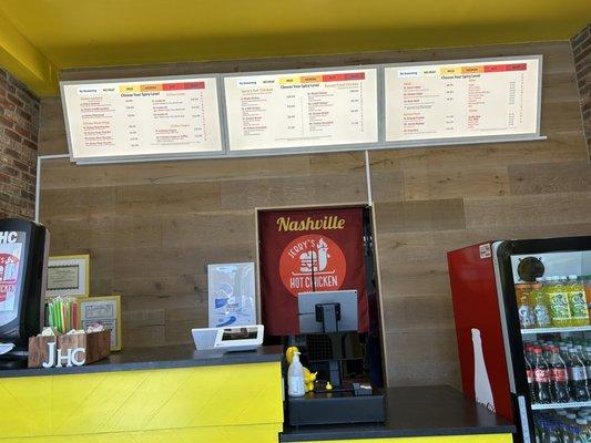 menu and order station