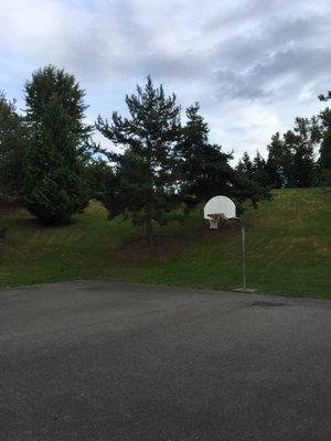 Basketball court down the hill