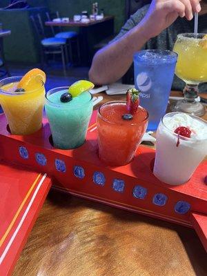 4 margarita flight drinks