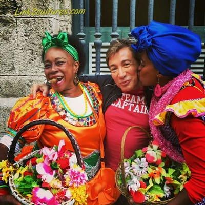 Enjoying the day in Havana's Cathedral square