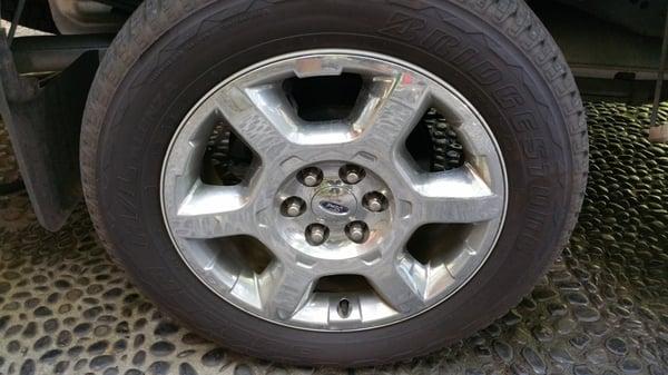 Ford F150 Chrome Wheels Before