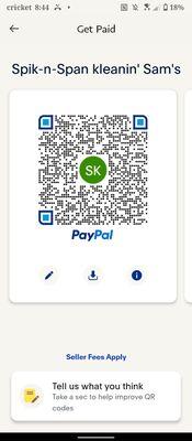 Business pay qr code for PayPal