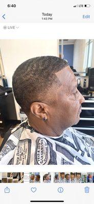 Fresh Ceasar wave length taper fade