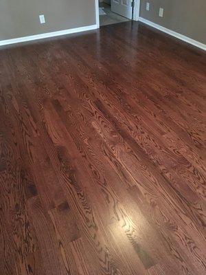 Refinished oak floor