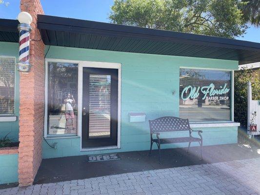 Barber shop entrance