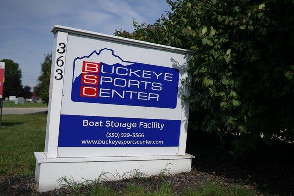 Buckeye Sports Center Indoor Storage Facility Street Sign