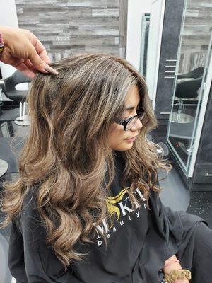 Highlights and balayage.