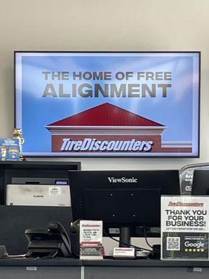 Free alignment with 4 tire purchase