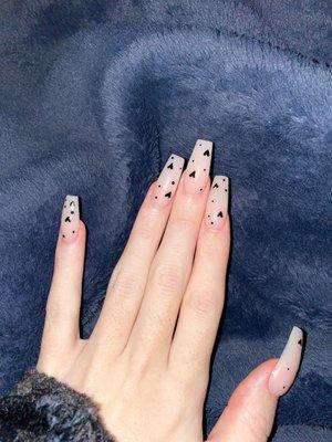 Long acrylic nails