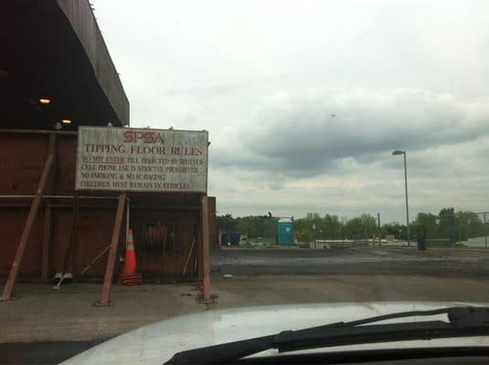 Dump site at the landfill transfer station