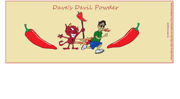 Dave's Devil Powder label.