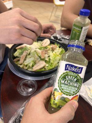 Cesar salad and one bottle of green juice $29 let that sink