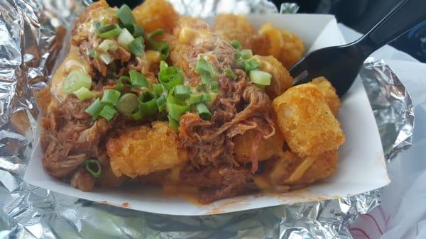 Tots with Pulled Pork BBQ...only $4!