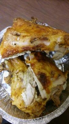 All this baked chicken giant breast piece with ribs and drumstick $2