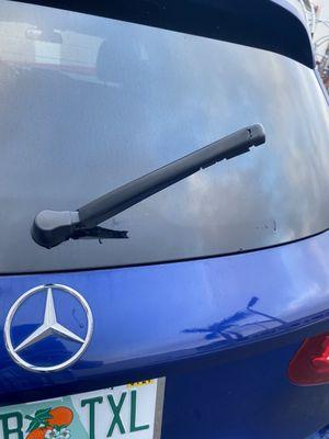 Rear wiper broken after usd 20 platinum wash