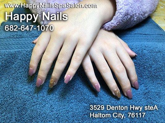 Dipping Acrylic nails. Happy Nails salon. 3529A Denton Hwy, Haltom city, TX 76117