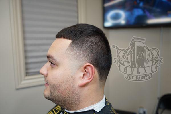 Bald taper with Razored lined up and eyebrow clean up.