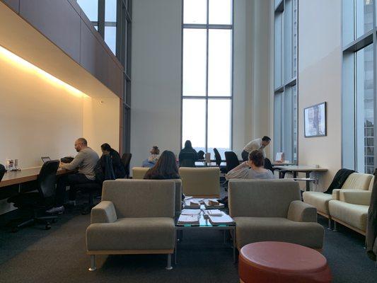 The quiet room section of the jury waiting area