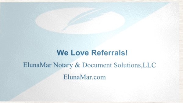 We love referrals!!