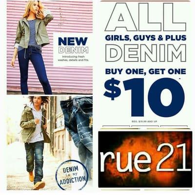 All denim mix and match BOGO $10 for guys and girls