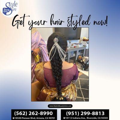 Ready for a fresh new look? Book your hair styling appointment today at #StyleInBeautySalonInc