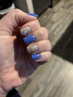 Pretty nails but notice bump on index finger