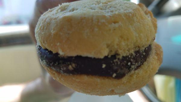 Shortbread with chocolate filing