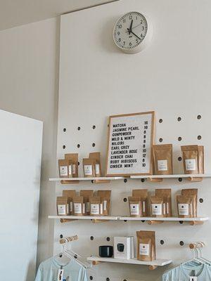 Inside - teas for sale