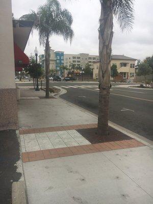 Only 2 spots in front of bank to park