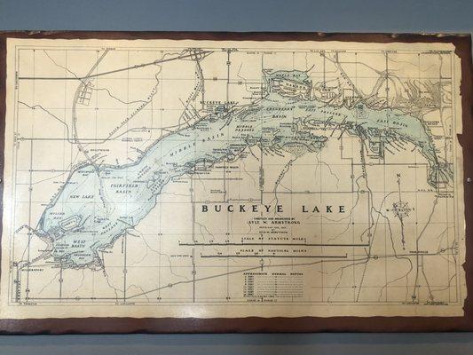 Map of Buckeye Lake