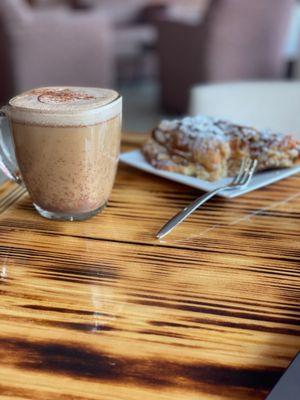 Cinnamon dulce and almond croissant