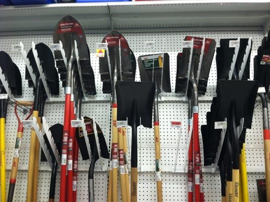 Variety of Shovels.