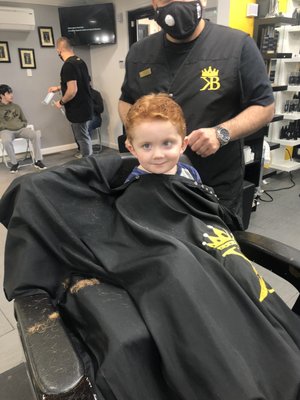 After hair cut! Look at his little smile  Thanks Gigi!