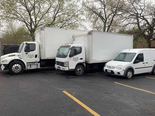 These are some of our fleet owned trucks ready daily to move your freight!