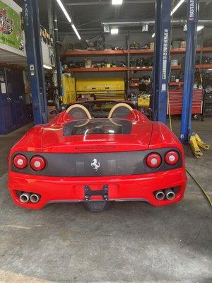 Ferrari 360 getting work done on it