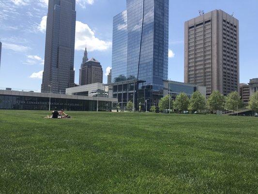 Outside -- Memorial Day holiday, 25 May 2020.